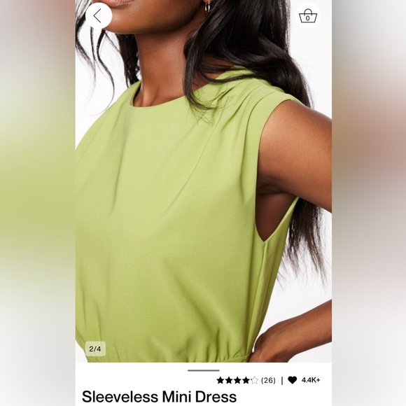 Green mini dress - Picture 2 of 4
